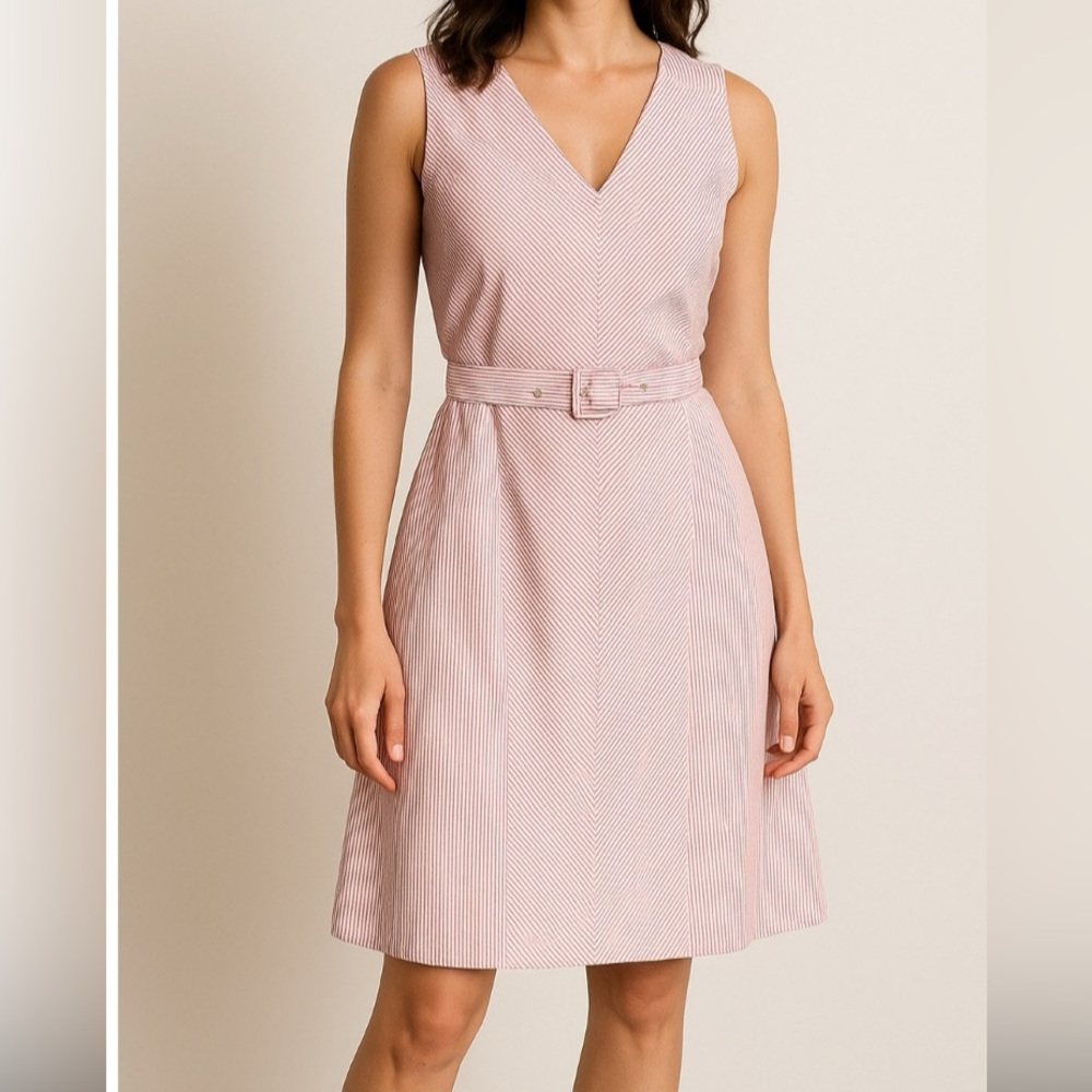 J. Crew Blush V-Neck Midi Dress